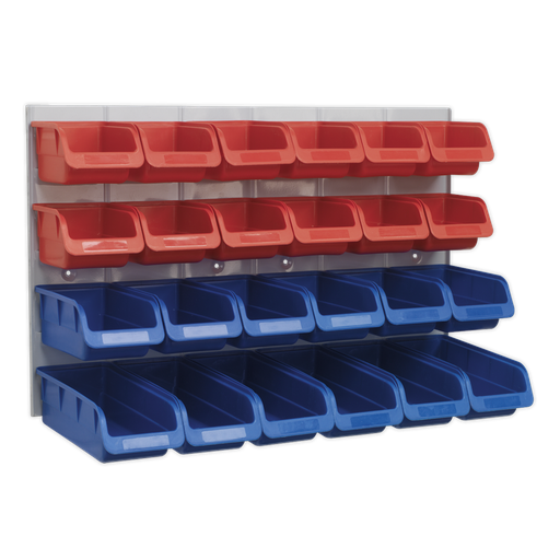 [TPS132] Sealey Bin & Panel Combination 24 Bins - Red/Blue