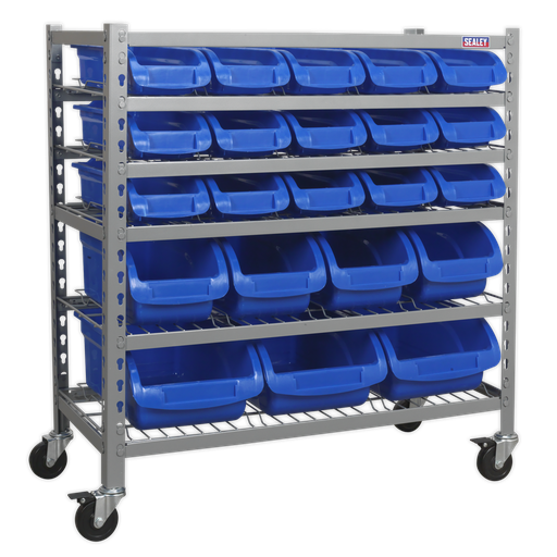 [TPS22] Sealey Mobile Bin Storage System with 22 Bins