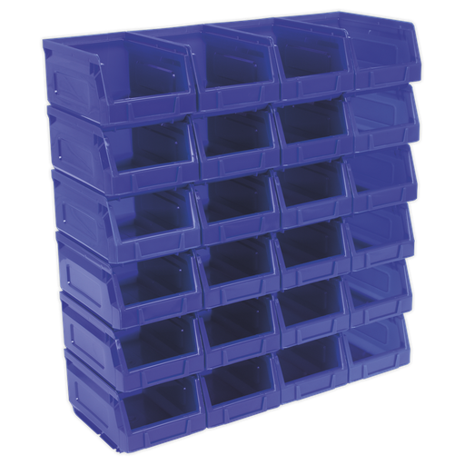 [TPS224B] Plastic Storage Bin 105 x 165 x 85mm, Blue - Pack of 24