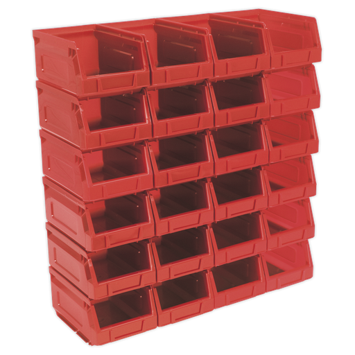 [TPS224R] Sealey Plastic Storage Bin 105 x 165 x 85mm, Red - Pack of 24
