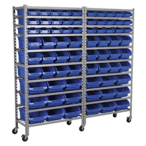[TPS72] Sealey Mobile Bin Storage System with 72 Bins