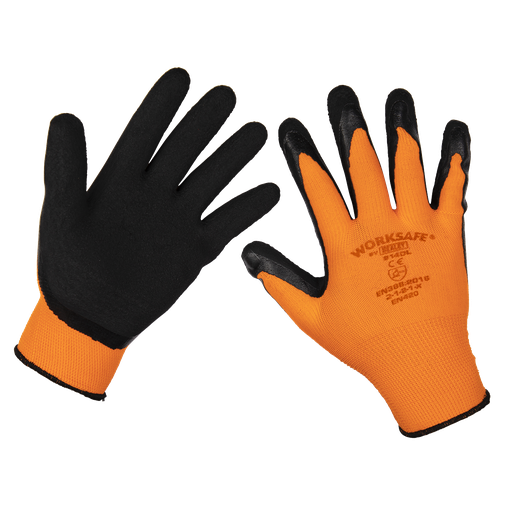 [TSP140L/6] Worksafe® Foam Latex Grippa Gloves, Large - Pack of 6 Pairs