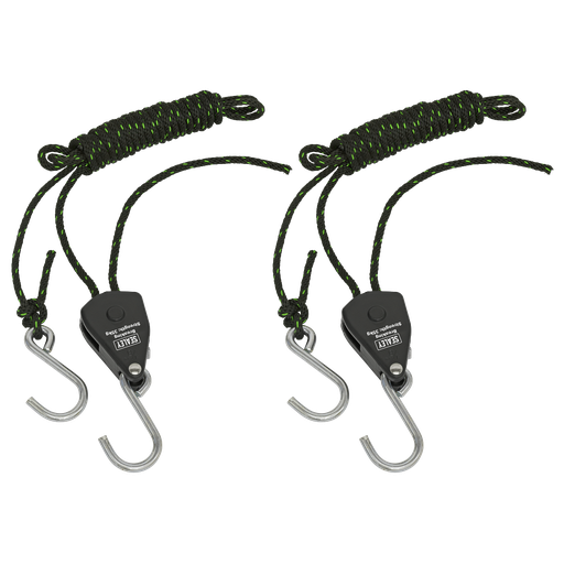 [VS0118] Sealey Ratchet Parts Hanger/Tie Down with S-Shaped Hooks 2m - Pa