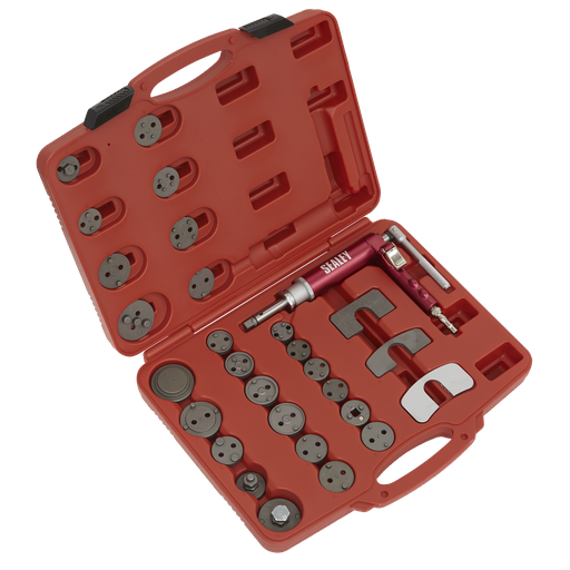 [VS0286] Sealey Air Operated Brake Piston Wind-Back Tool Kit 29pc