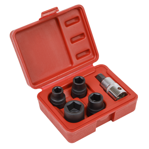 [VS0464] Sealey Brake Caliper Socket Set 1/2"Sq Drive 5pc