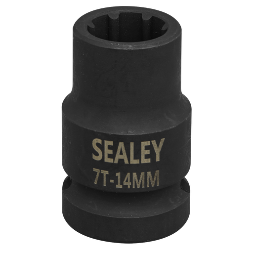 [VS0985] Sealey Brake Caliper Socket 1/2"Sq Drive 14mm 7-Point
