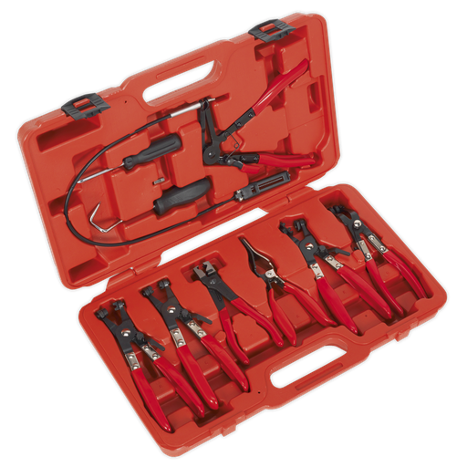 [VS1662] Sealey Hose Clip Removal Tool Set 9pc