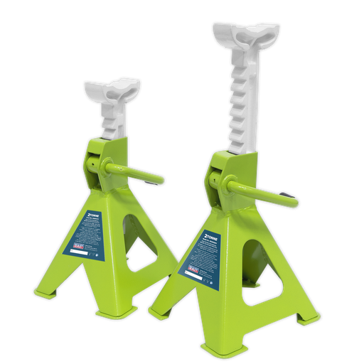 [VS2002HV] Sealey Ratchet Type Axle Stands (Pair) 2 Tonne Capacity per Stan