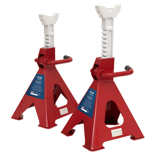 [VS2006] Sealey Ratchet Type Axle Stands (Pair) 6 Tonne Capacity per Stan