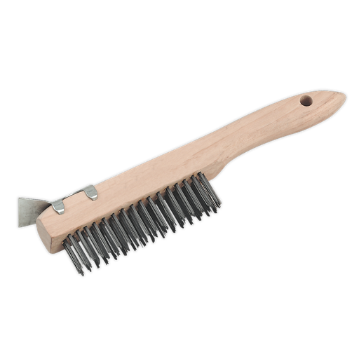 [WB03] Sealey Wire Brush with Steel Fill & Scraper 260mm