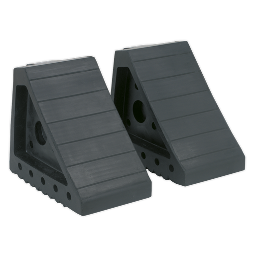 [WC01] Sealey Rubber Wheel Chocks - Pair