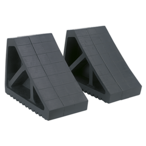 [WC02] Sealey Rubber Wheel Chocks - Pair