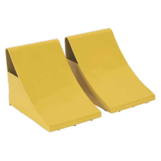 [WC05] Sealey Heavy-Duty Steel Wheel Chocks 4kg - Pair