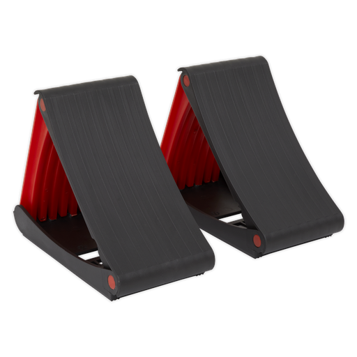 [WCF01] Sealey Folding Wheel Chocks - Pair