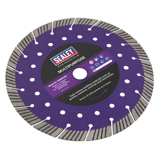 [WDMP230] Sealey Dry/Wet Use Multipurpose Cutting Diamond Blade 230mm