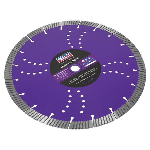 [WDMP300/20] Sealey Dry/Wet Use Multipurpose Cutting Diamond Blade 300mm