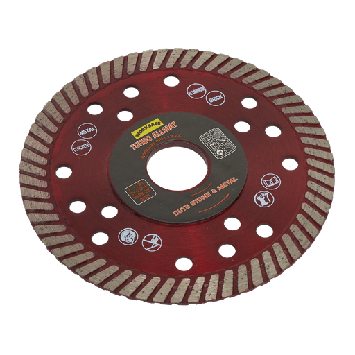 [WDTA115] Sealey Worksafe® Turbo Allmat Diamond Blade 115 x 22mm