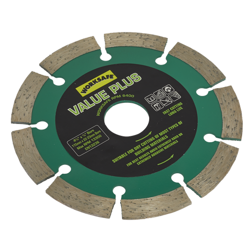 [WDVP115] Sealey Worksafe® Value Plus Diamond Blade 115 x 22mm