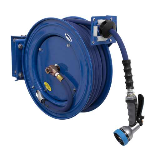 [WHR1512] Sealey Heavy-Duty Retractable Water Hose Reel 15m 13mm ID Rubber Hose