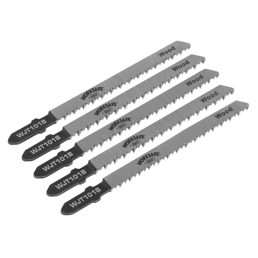 [WJT101B] Sealey Worksafe® Jigsaw Blade for Wood & Plastics 75mm 10tpi - Pack of 5