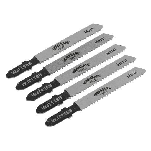 [WJT118B] Sealey Worksafe® Jigsaw Blade for Metal 55mm 12tpi - Pack of 5
