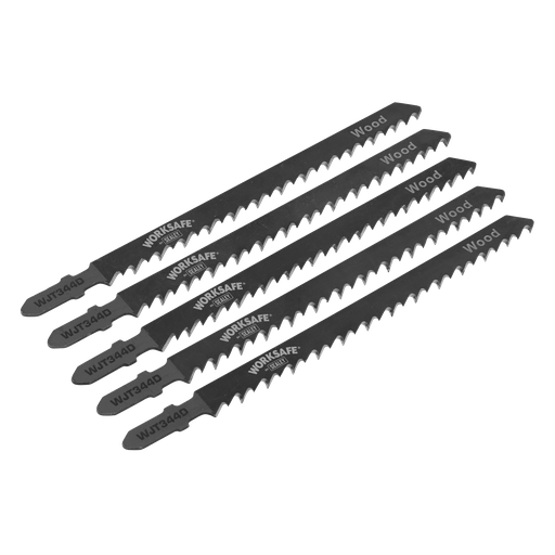 [WJT344D] Sealey Worksafe® Jigsaw Blade for Wood 105mm 6tpi - Pack of 5