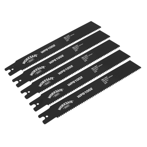 [WPS1002] Sealey Worksafe® Pipe Saw Blade 200 x 25 x 1.7mm 8tpi - Pack of 5