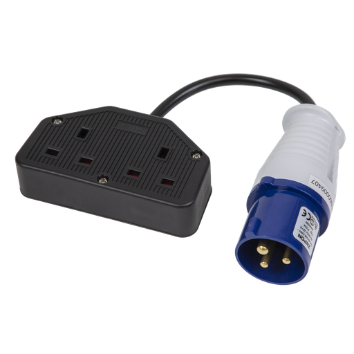 [WPS16132] Sealey Twin Trailing Socket & Cable Set 16A/13A