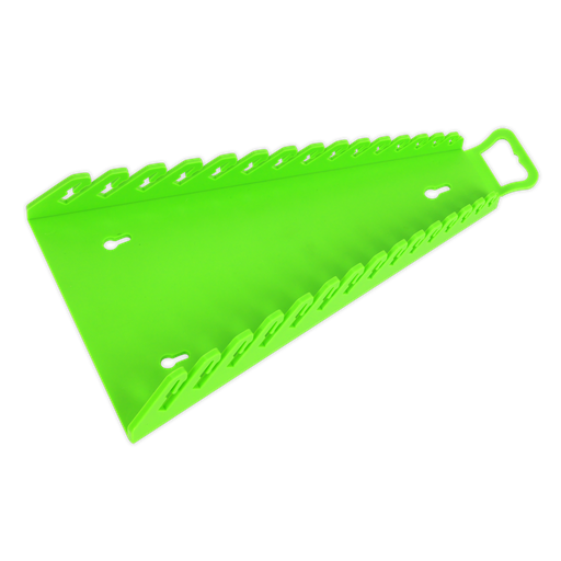 [WR09HV] Sealey Premier Reverse Spanner Rack Capacity 15 Spanners - Hi-Vis Green