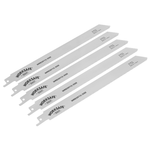 [WRS3013/200] Sealey Worksafe® Reciprocating Saw Blade 225mm 14tpi - Pack of 5