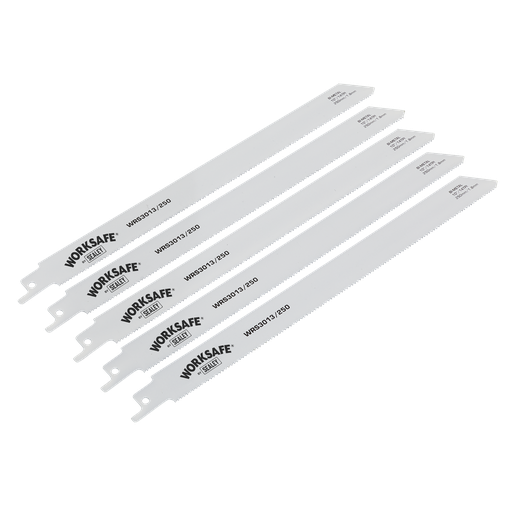 [WRS3013/250] Sealey Worksafe® Reciprocating Saw Blade 250mm 14tpi - Pack of 5