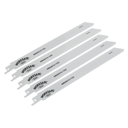 [WRS3014/150] Sealey Reciprocating Saw Blade for Metal 150mm 18tpi - Pack of 5