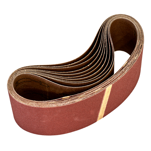 [WSB53120] Sealey Worksafe® 75 x 533mm Sanding Belt 120Grit - Pack of 10