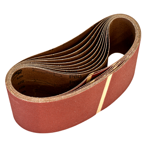 [WSB6280] Sealey Worksafe® 100 x 620mm Sanding Belt 80Grit - Pack of 10