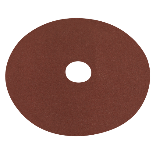 [WSD580] Sealey Worksafe® 125mm Fibre Backed Sanding Disc 80Grit - Pack o