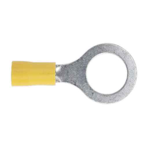 [YT17] Sealey Easy-Entry Ring Terminal 13mm (1/2"), Yellow - Pack of 10