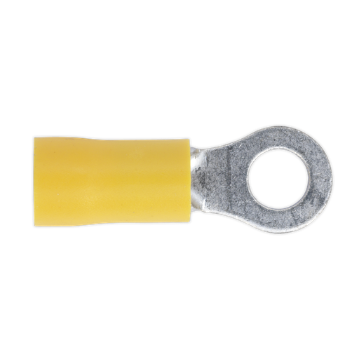 [YT18] Sealey Easy-Entry Ring Terminal 5.3mm (2BA), Yellow - Pack of 10