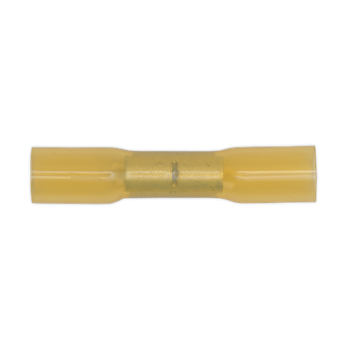 [YTSB50] Sealey Heat Shrink Butt Connector Terminal 6.8mm, Yellow - Pack 
