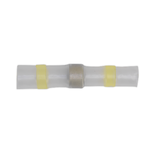 [YTSSB25] Sealey Heat Shrink Butt Connector Solder Terminal 12-10 AWG, Yel