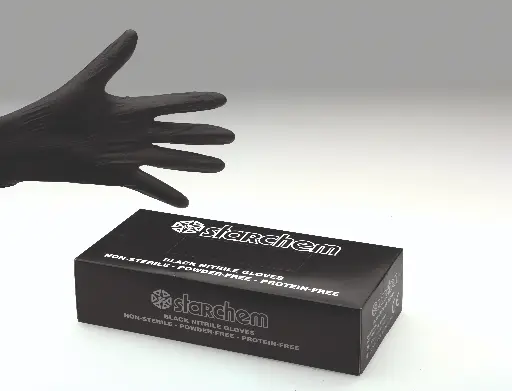 [DNGX-100BK] Starchem BLACK XL DISP. NITRILE GLOVES.BOX 100