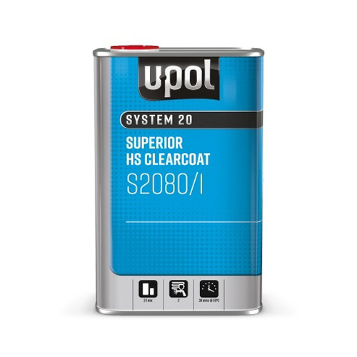 [S2080/1] Upol S2080 Superior HS Clearcoat 1L Tin Clear 