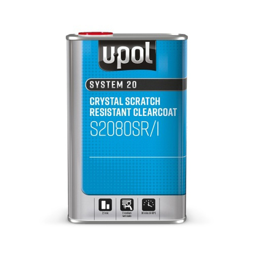 [S2080SR/1] Upol S2080SR Crystal Clear Scratch Resistant Clearcoat 1L Tin Cl