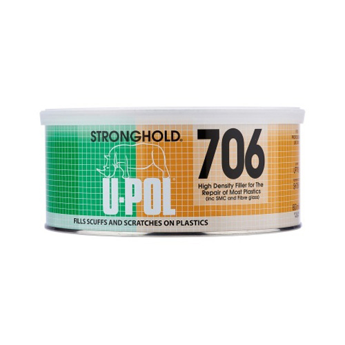 [SH706/1] Upol Stronghold Smooth High Adhesion Body Filler for Plastics 600 ml Tin Black 