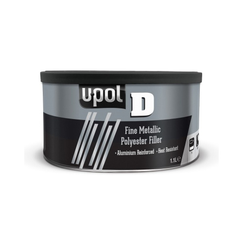 [UPOLD/2] Upol 1.1ltr D Silver Grey Smooth Metallic Body Filler (Each)