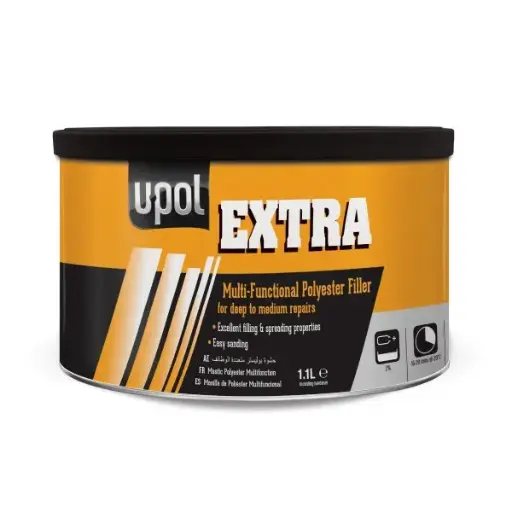 [UPOLE/2] Upol 1.1ltr Extra Light Grey Smooth Body Filler (each)