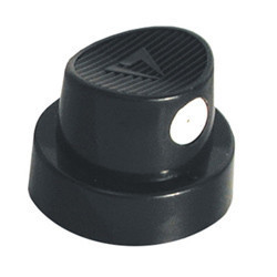 [F818-100] AEROSOL NOZZLE - ROUND BLACK/WHITE MID OUTPUT (PACK OF 100)