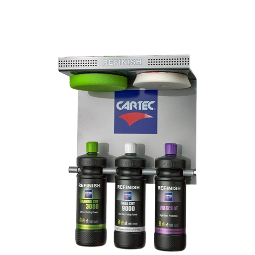 [REFLSP-R8R] CarTec Wall Mounted 3 Bottle Starter System & 2 Compound Pads Rotary