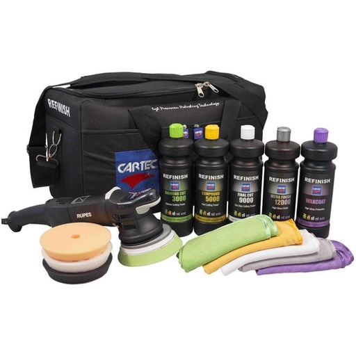 [KIT/REFCRS-9] CarTec Complete Cartec Refinish System + Polisher + Inspection Light Rupes Big Foot MkIII LHR 15