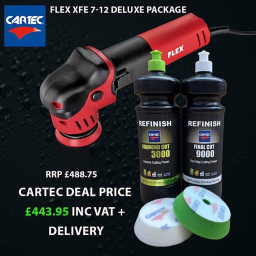 [FL465828/DELUXECTEC] CarTec Flex XFE 7-12 80mm Dual Action Polisher (DELUXE KIT) 