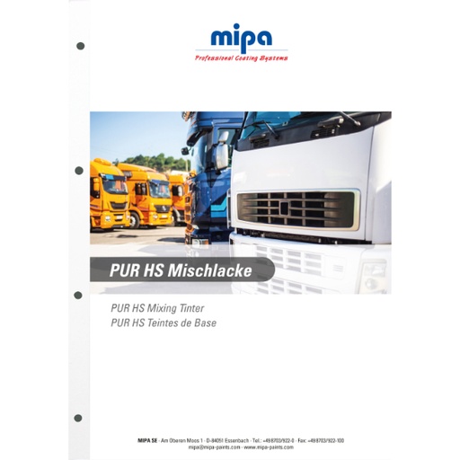 [252990000] Mipa PUR HS Mixing Chart (1ITEM)